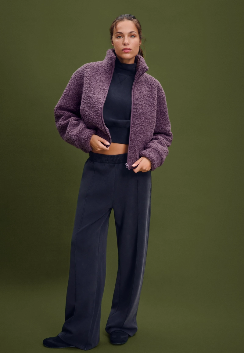 Куртка на молнии под искусственную овчину