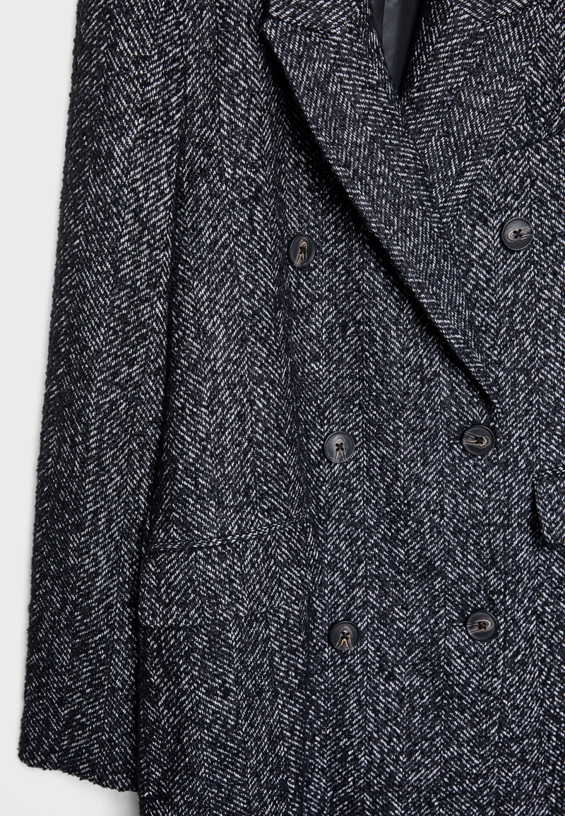 Пальто оверсайз в елочку