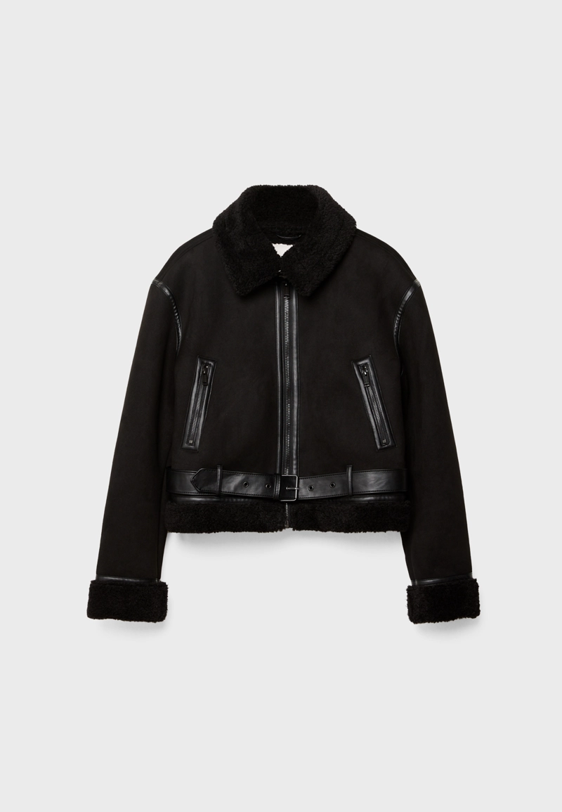 Двусторонняя короткая куртка-авиатор