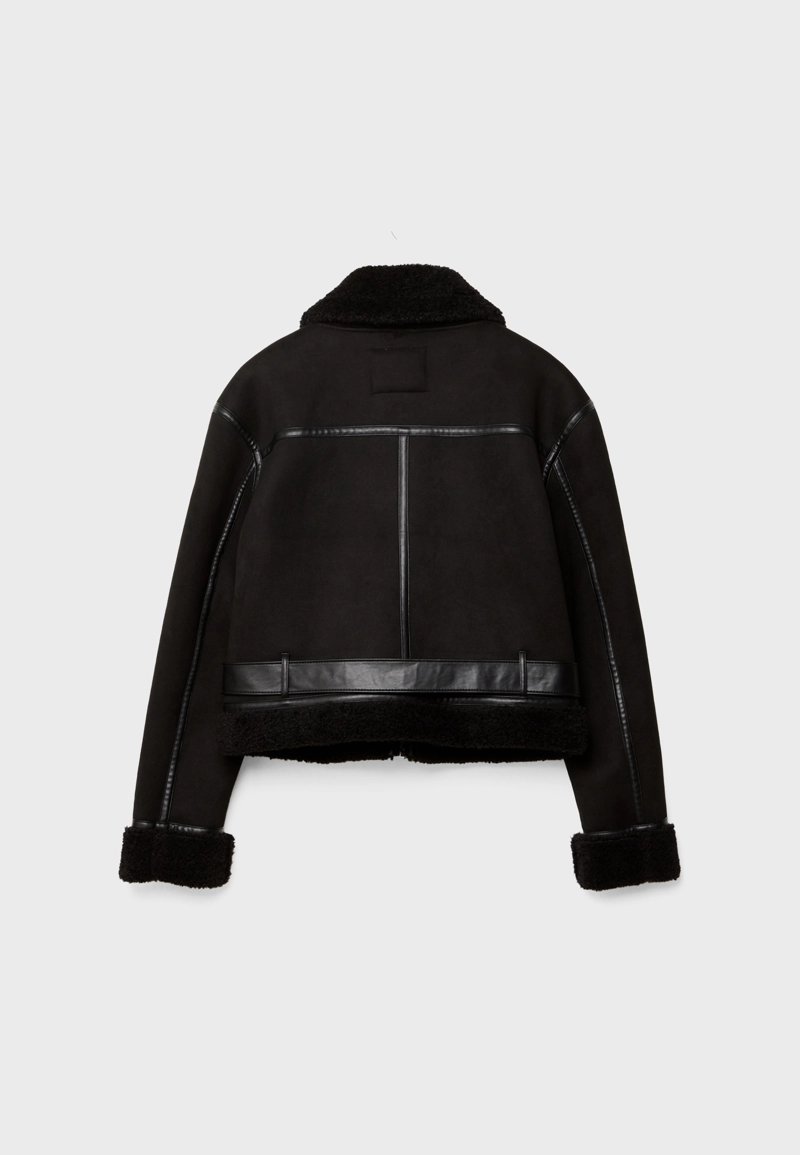 Двусторонняя короткая куртка-авиатор