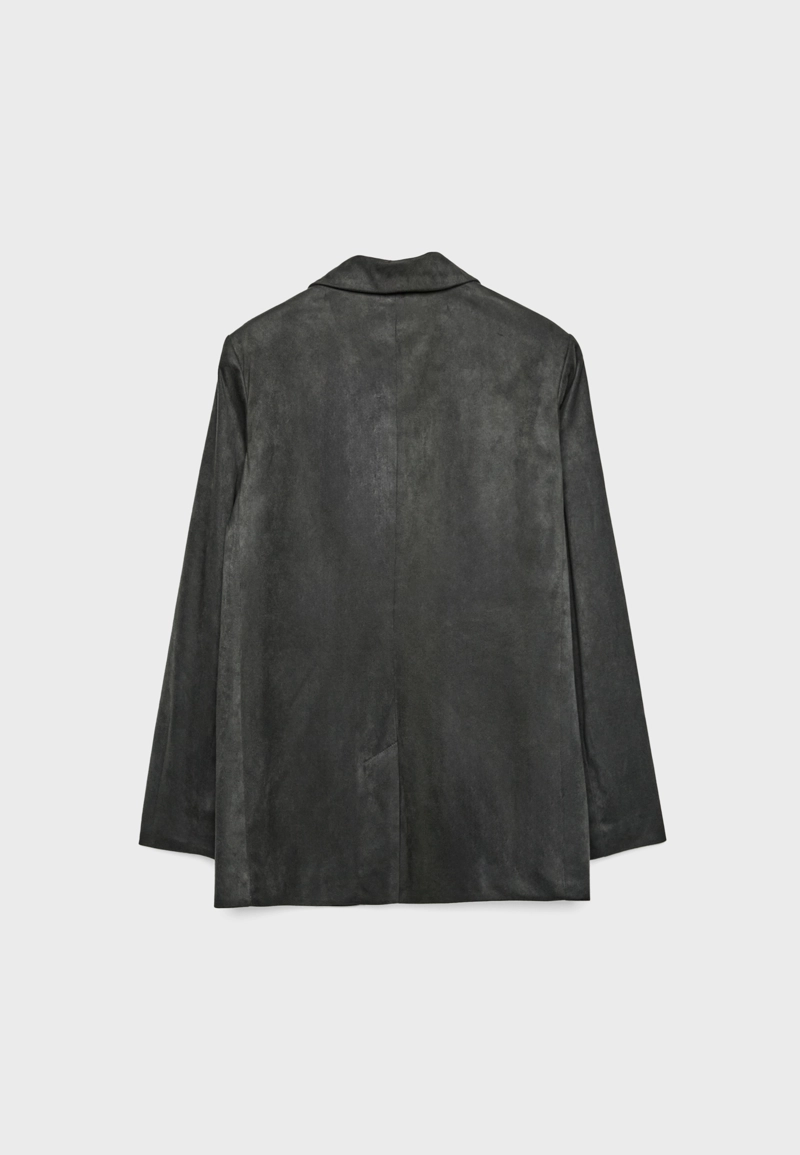 Пиджак из искусственной замши стандартной длины