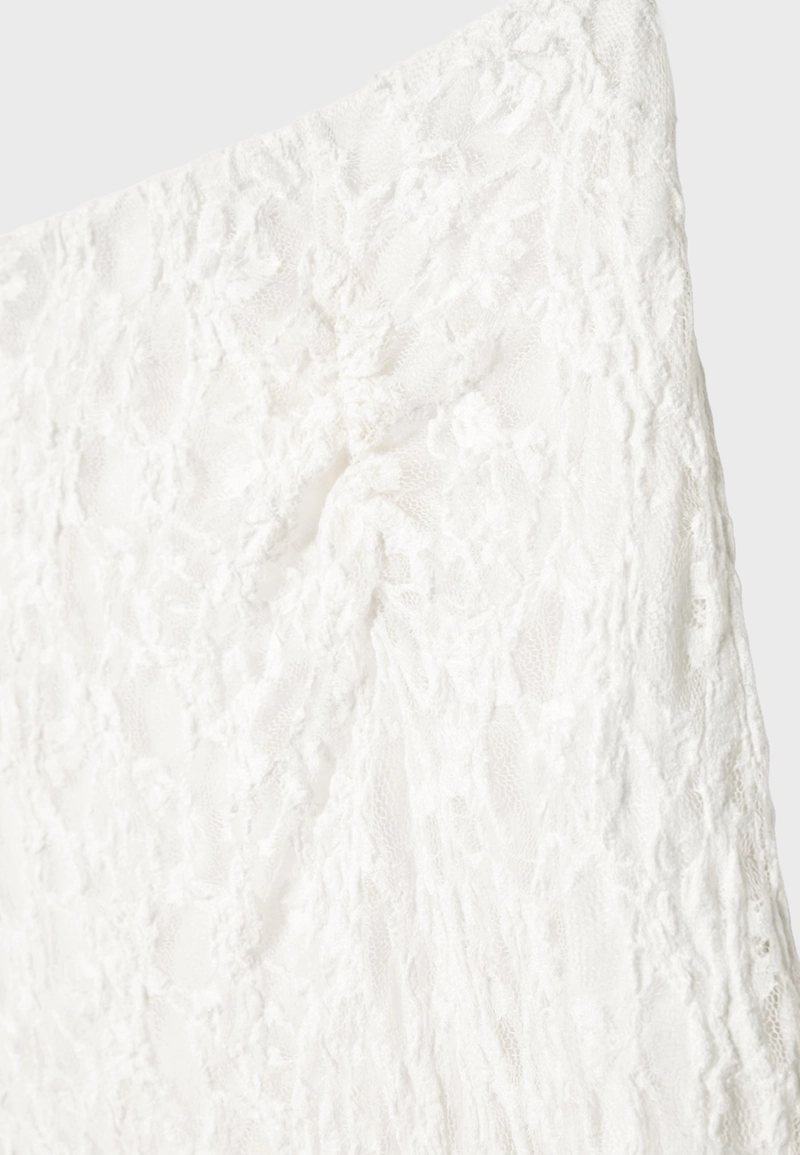 Кружевная юбка-миди со сборками