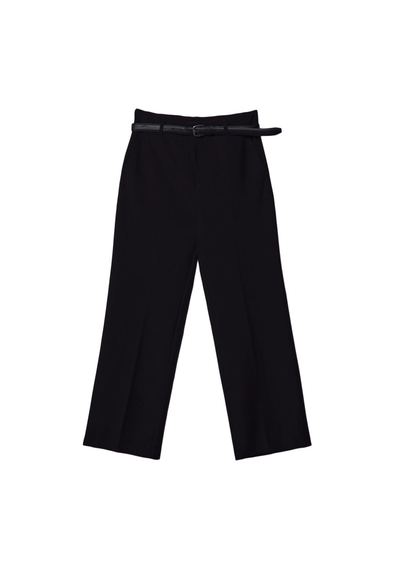 Широкие прямые брюки smart с поясом l04020090