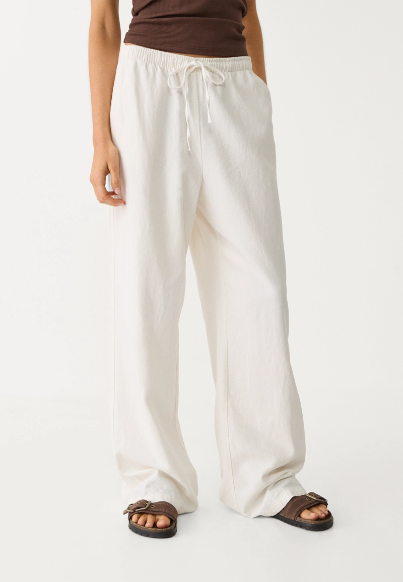 Потоковые брюки из льняной смеси l01235331