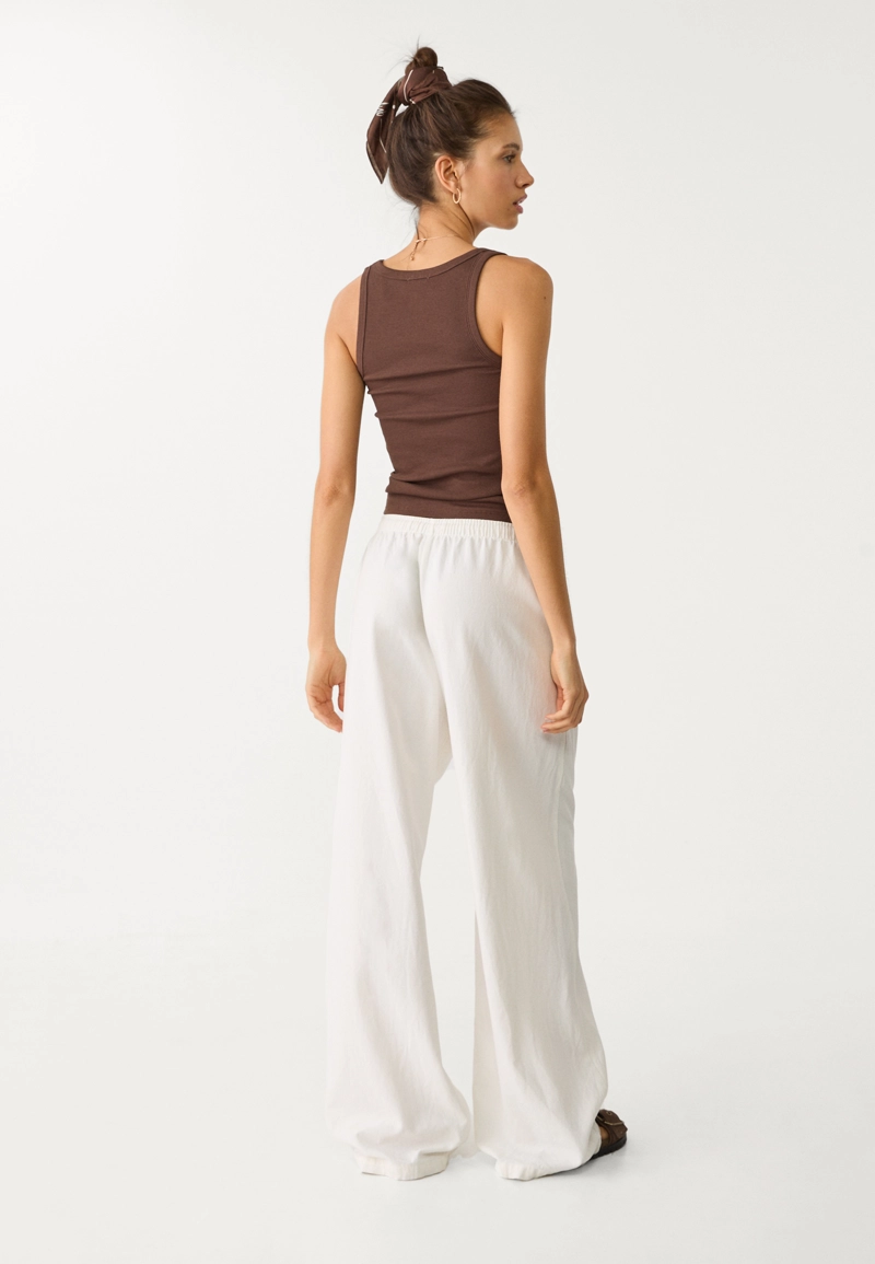 Потоковые брюки из льняной смеси l01235331