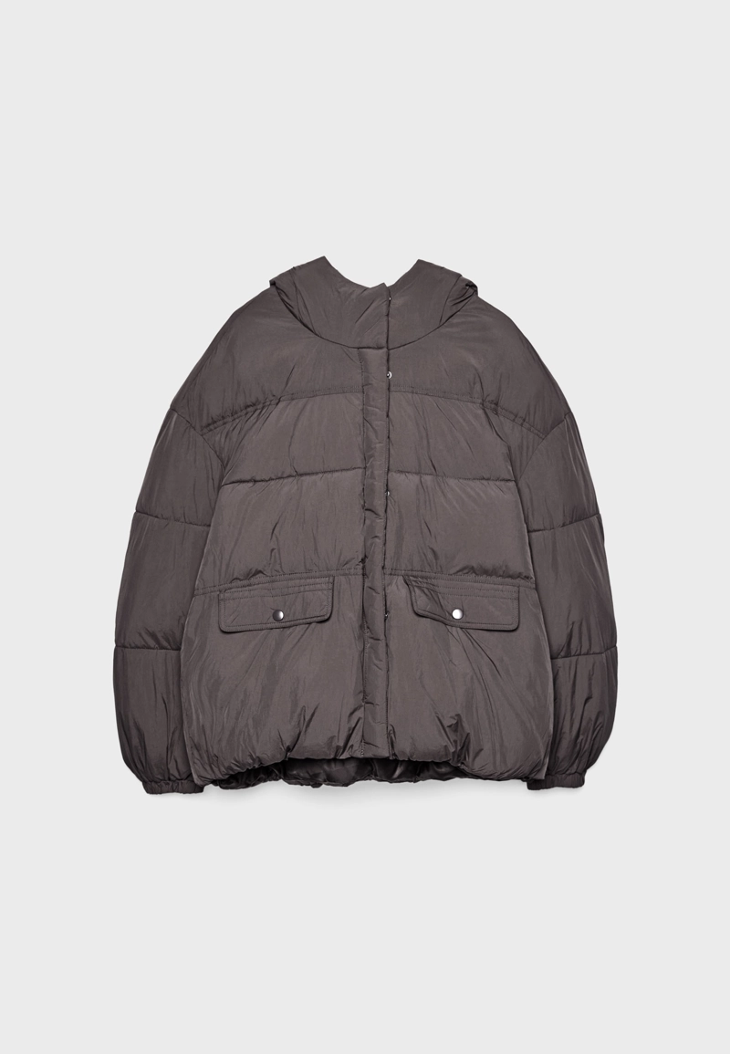 Стеганая куртка с капюшоном