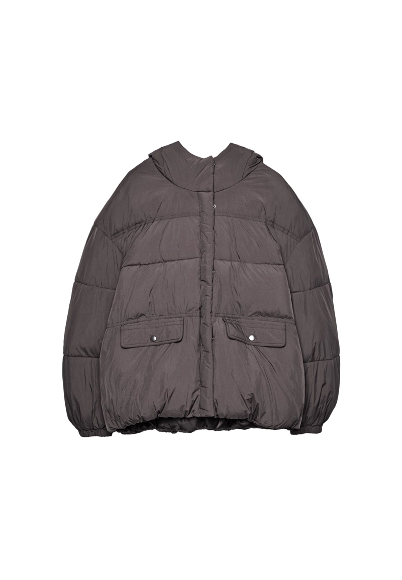 Стеганая куртка с капюшоном