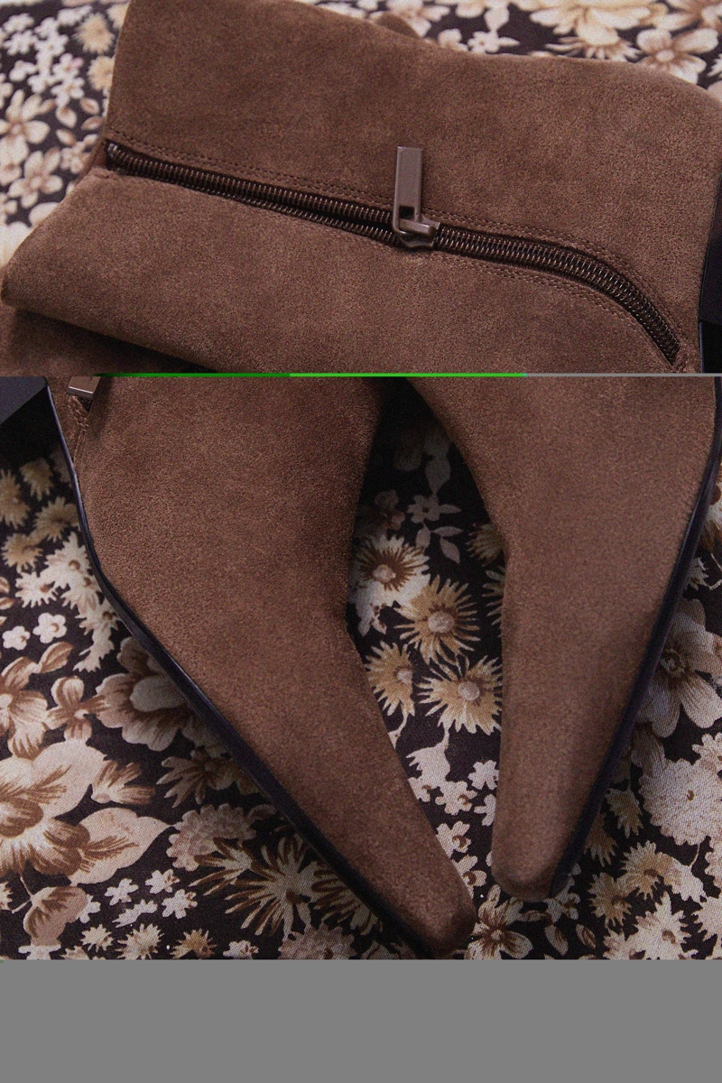 Кожаные ботинки на плоской подошве