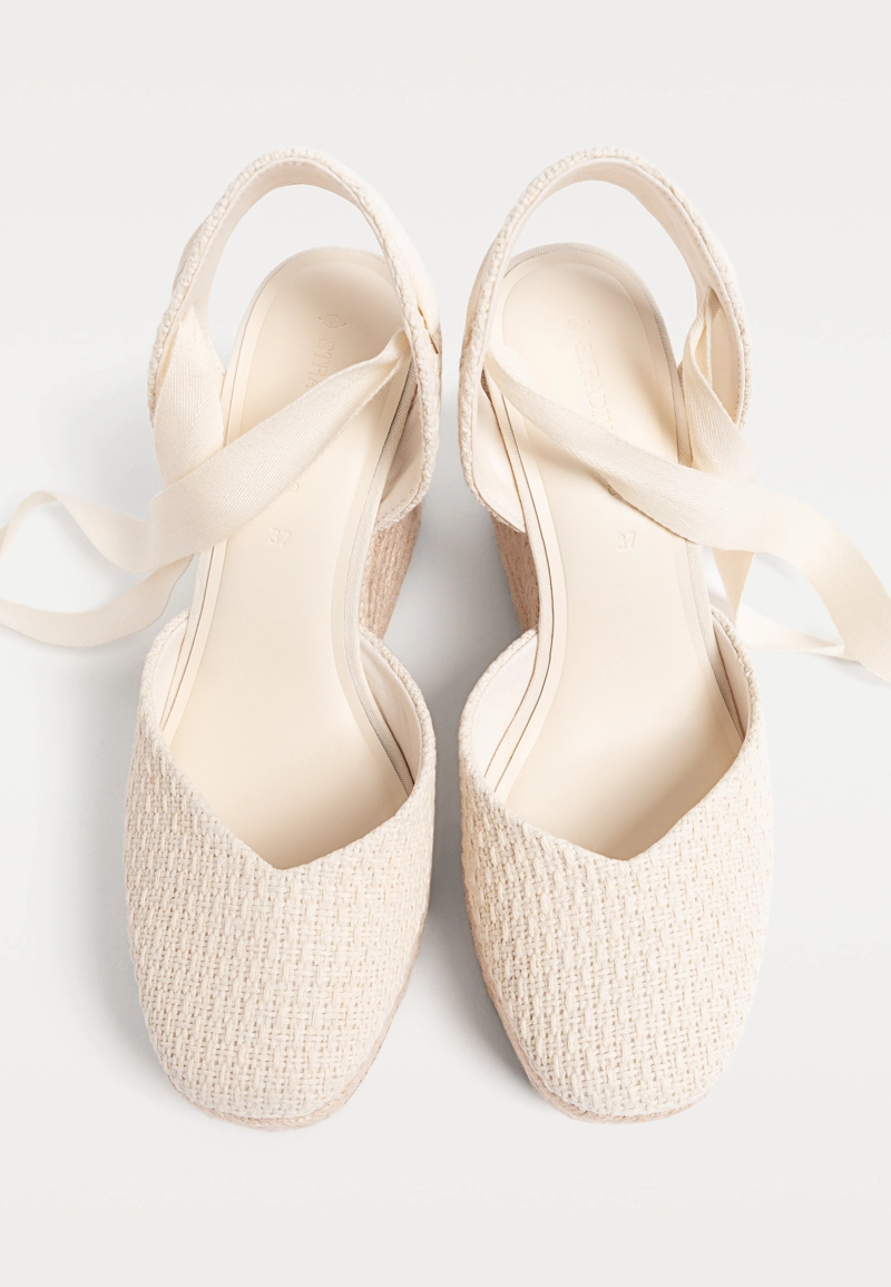 Текстурные джутовые танкетки