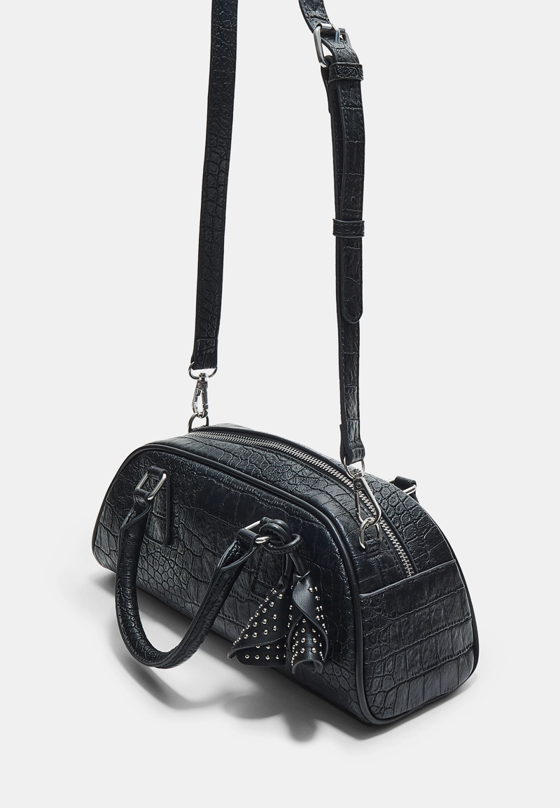 Сумка-боулинг с цветочным декором