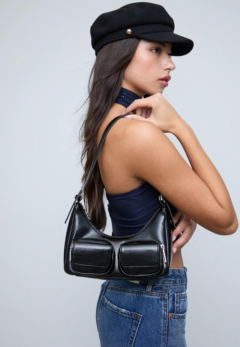 Мини-сумка на плечо с карманами