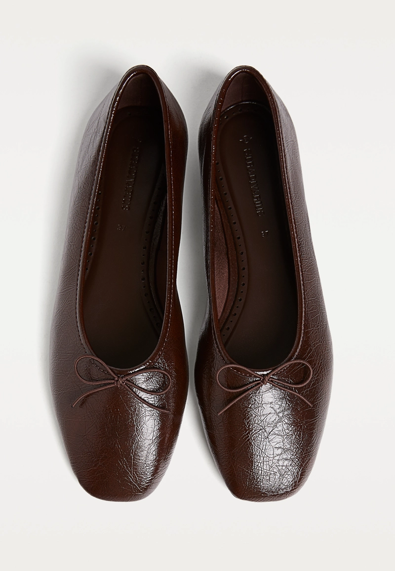 Балетки из искусственной кожи