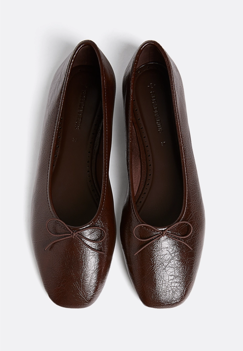 Балетки из искусственной кожи