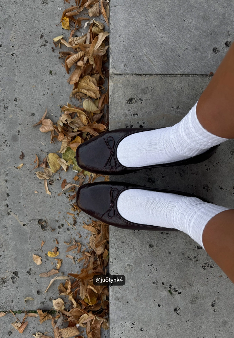 Балетки из искусственной кожи