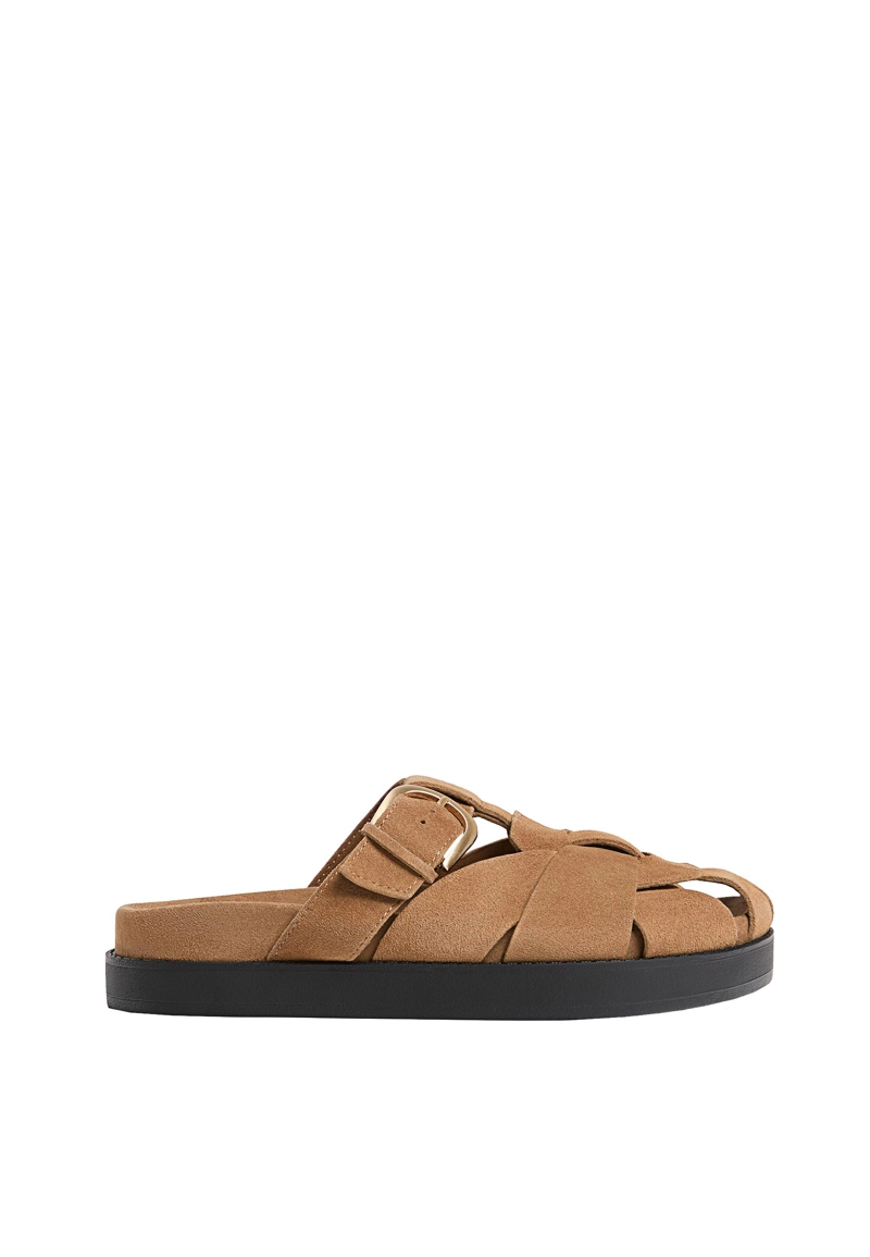 Кожаные сандалии-«крабики»