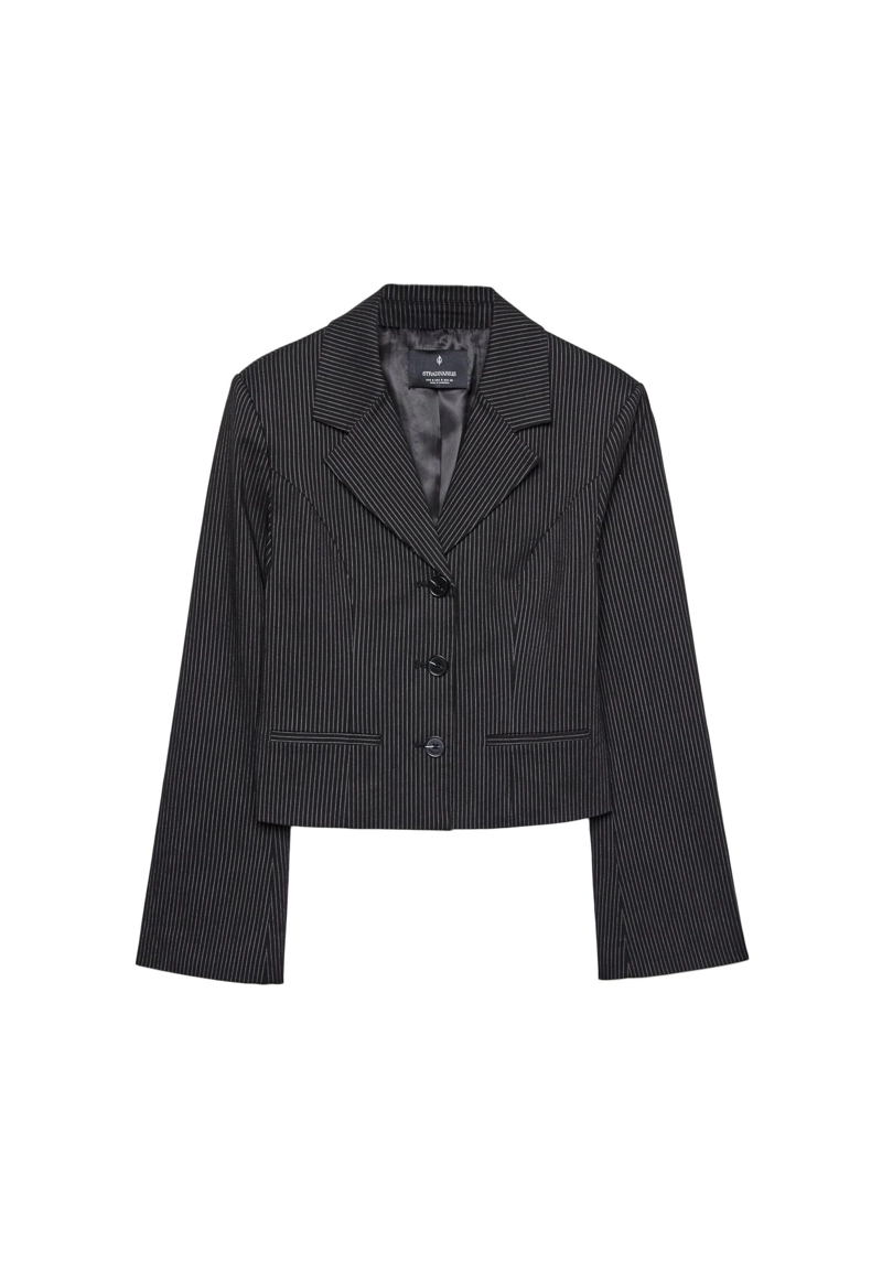 Укороченный пиджак в полоску