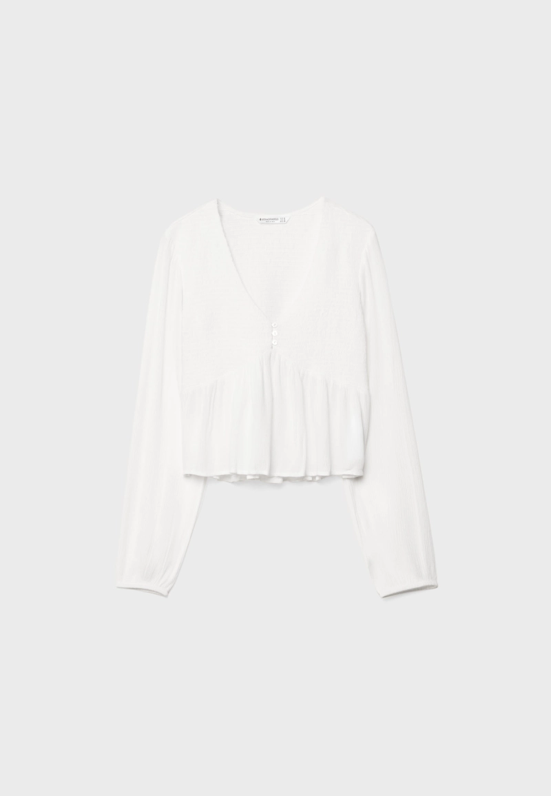 Легкая блузка с длинными рукавами