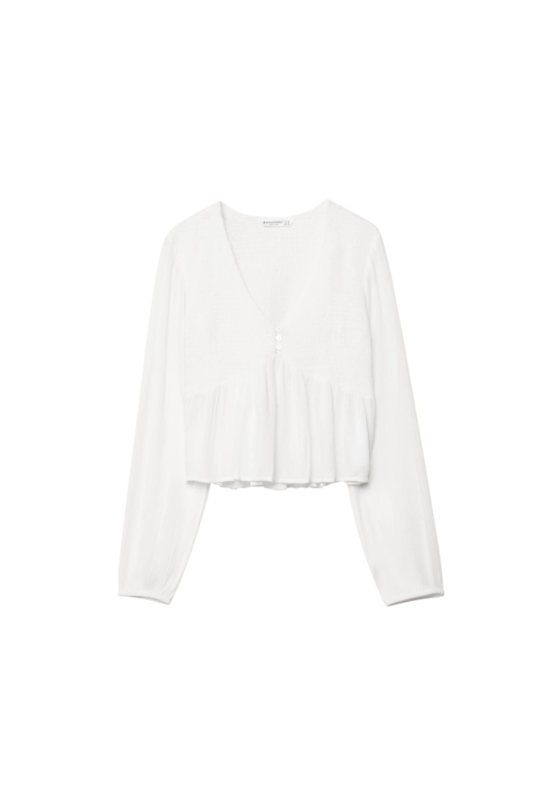 Легкая блузка с длинными рукавами