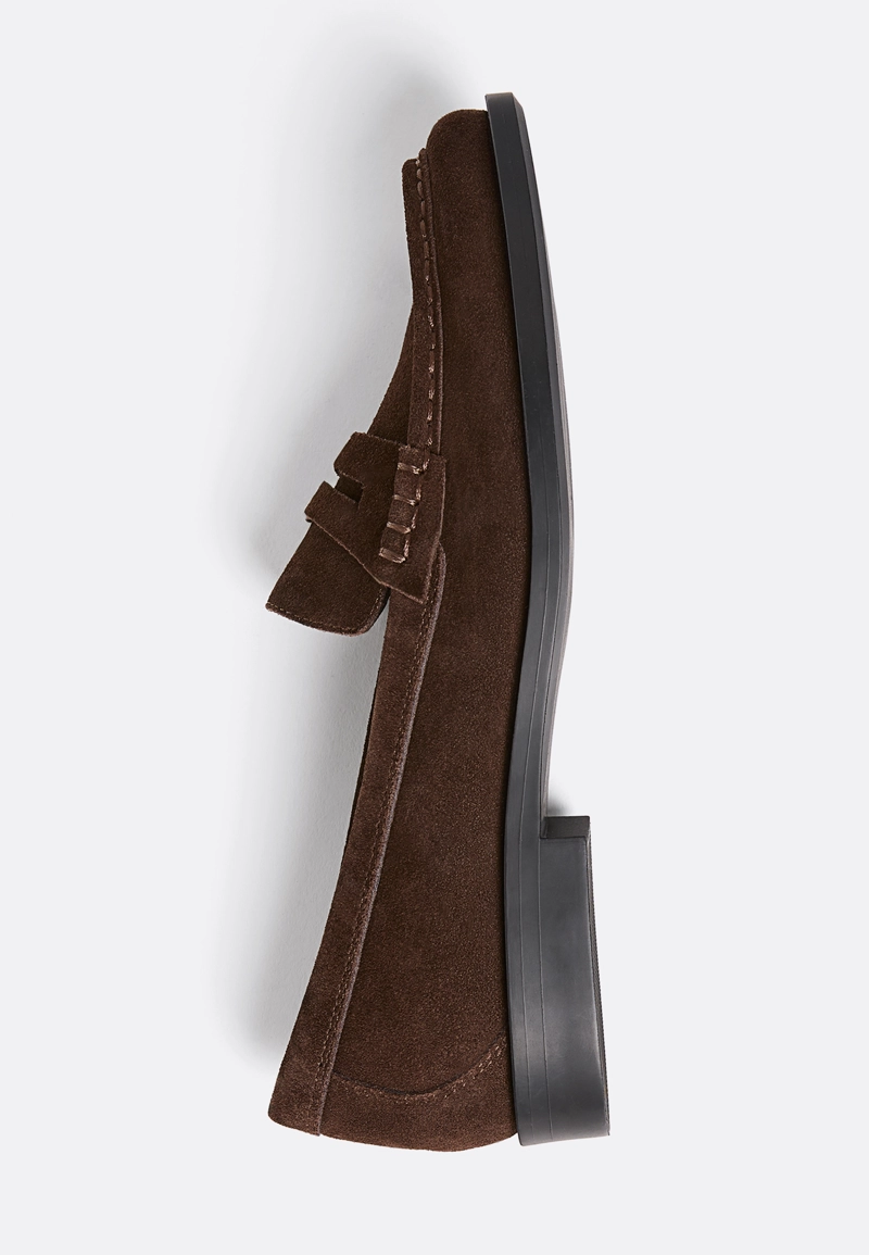 Кожаные лоферы на тонкой подошве