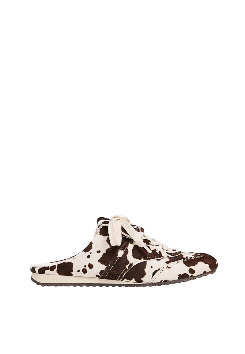 Мюли с принтом коровы