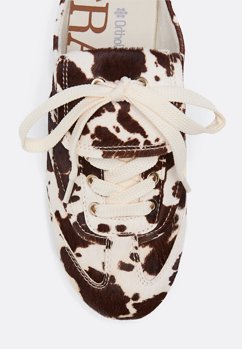 Мюли с принтом коровы