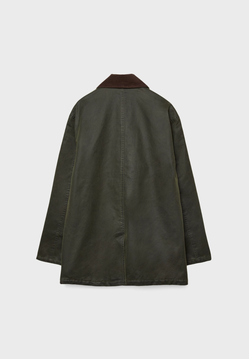 Парка с вощеным покрытием и множеством карманов