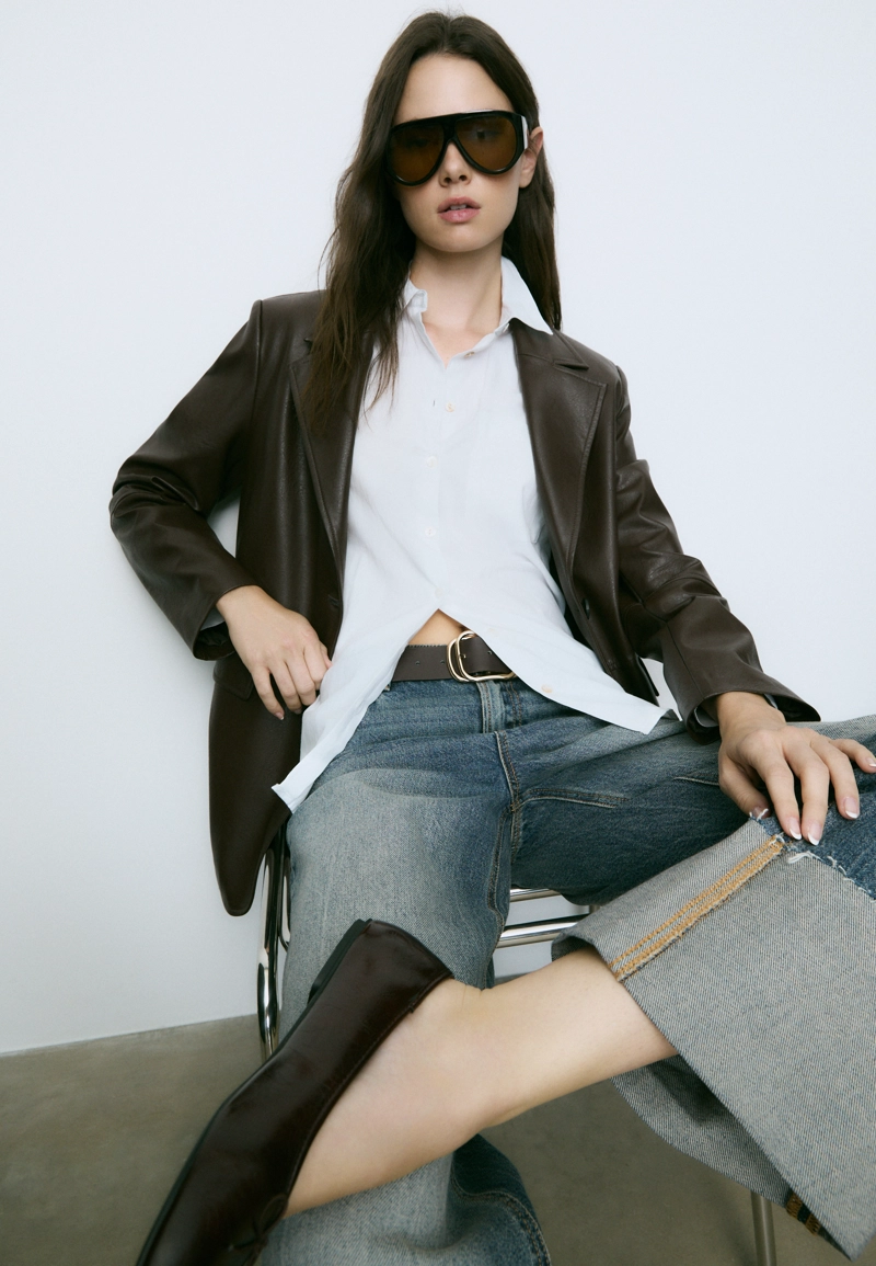 Базовая рубашка из поплина с карманом