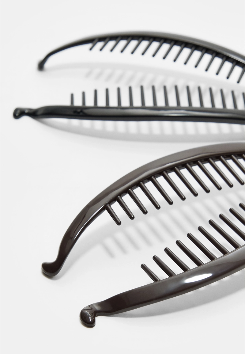 Набор из 2 банановых заколок для меха