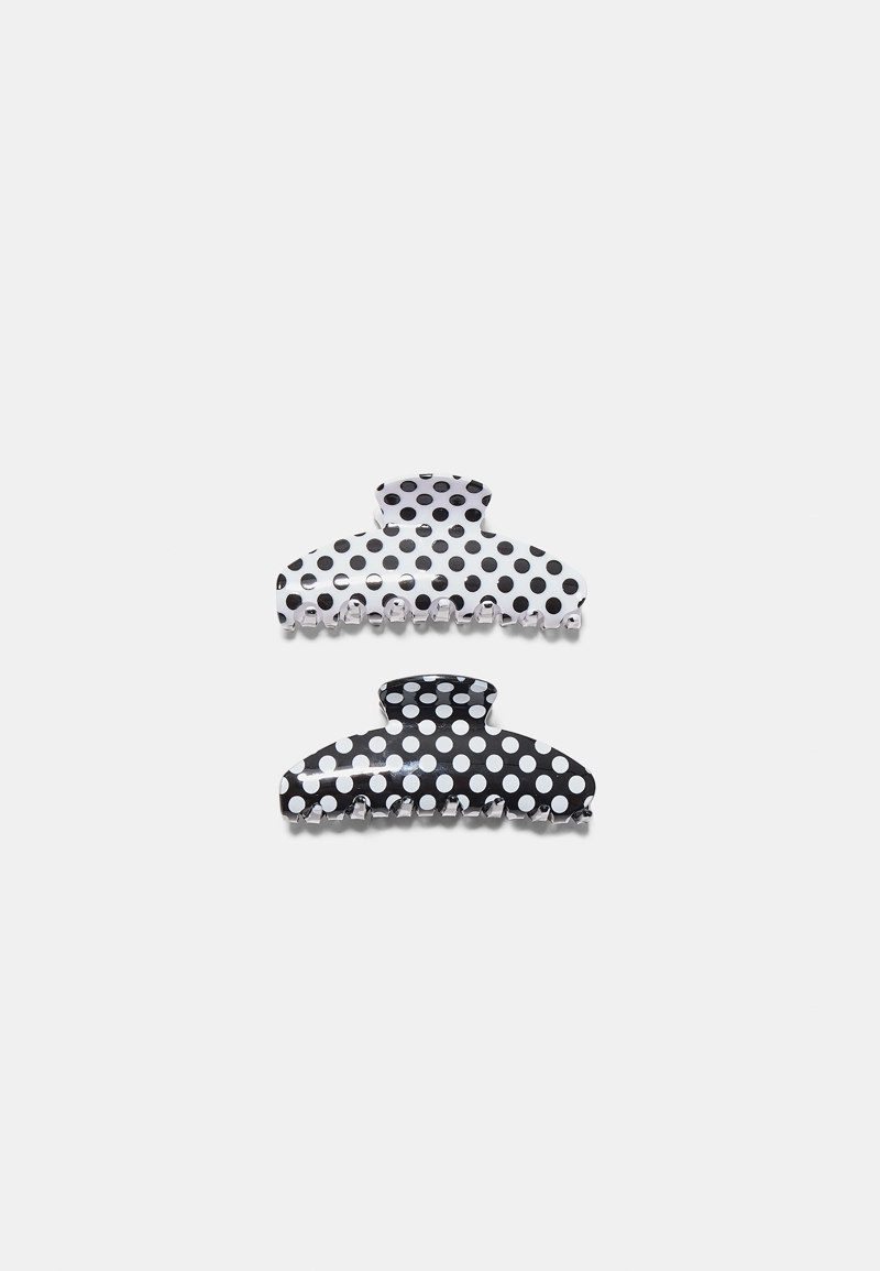 Набор из 2 зажимов в горошек