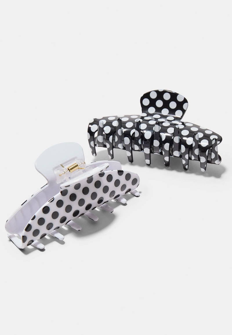 Набор из 2 зажимов в горошек