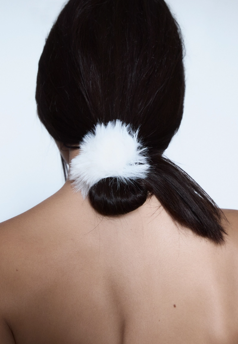 Набор из 2 резинок для волос из искусственного меха