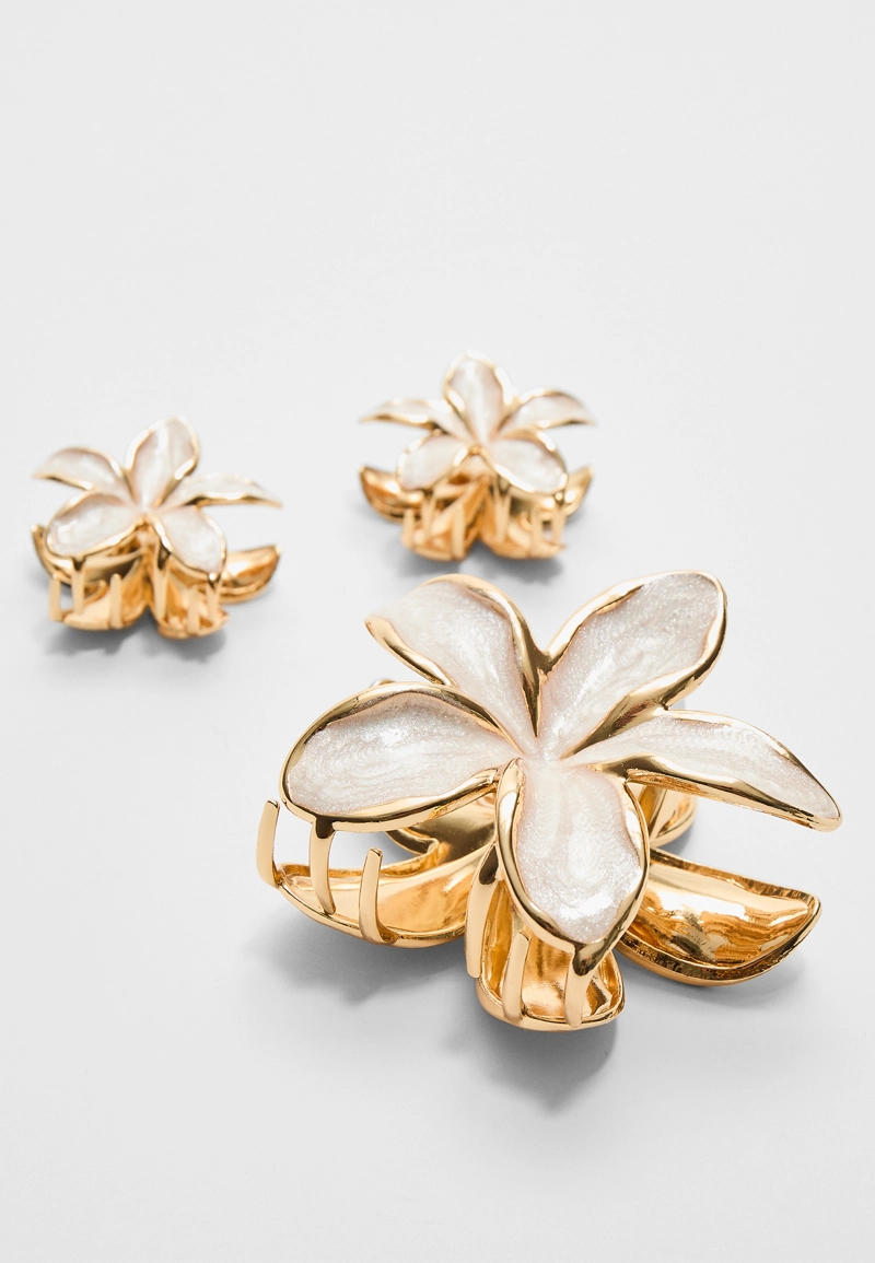 Набор из 3 заколок-цветов