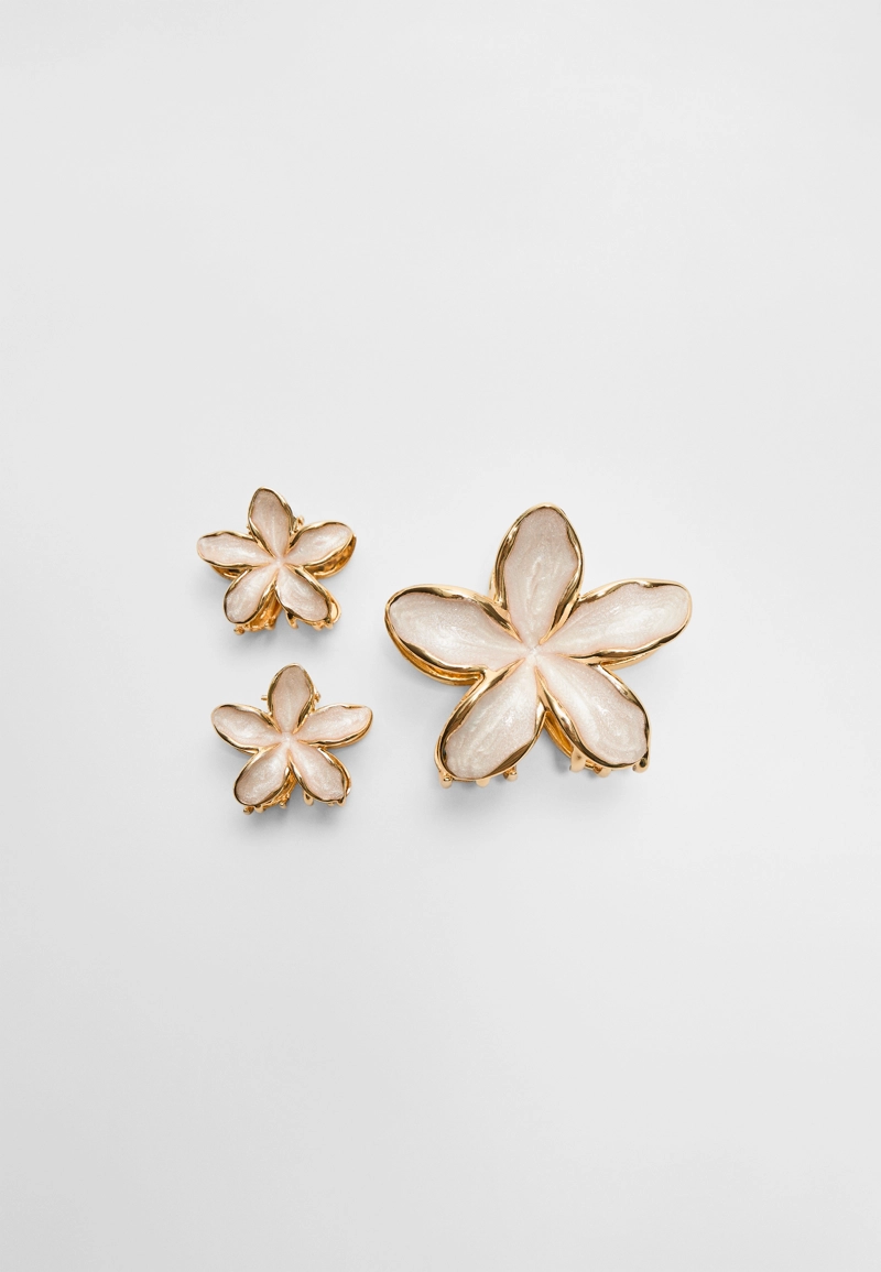 Набор из 3 заколок-цветов