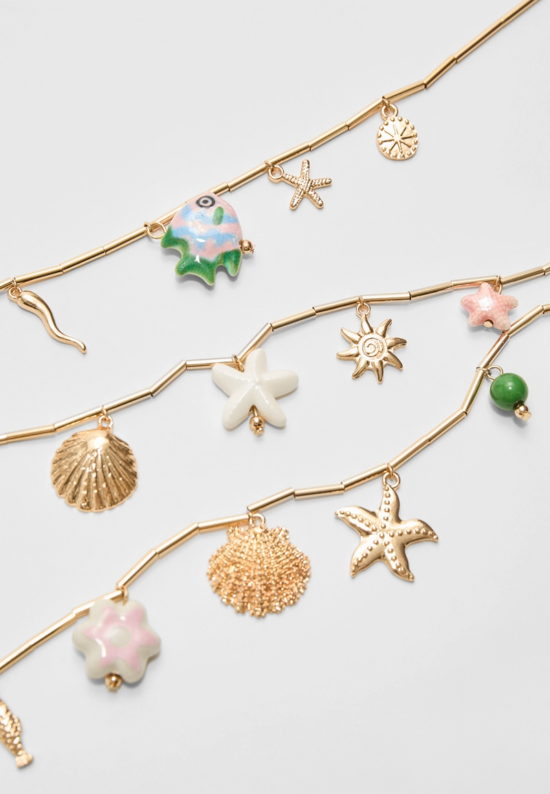 Ожерелье с шармами на морскую тематику