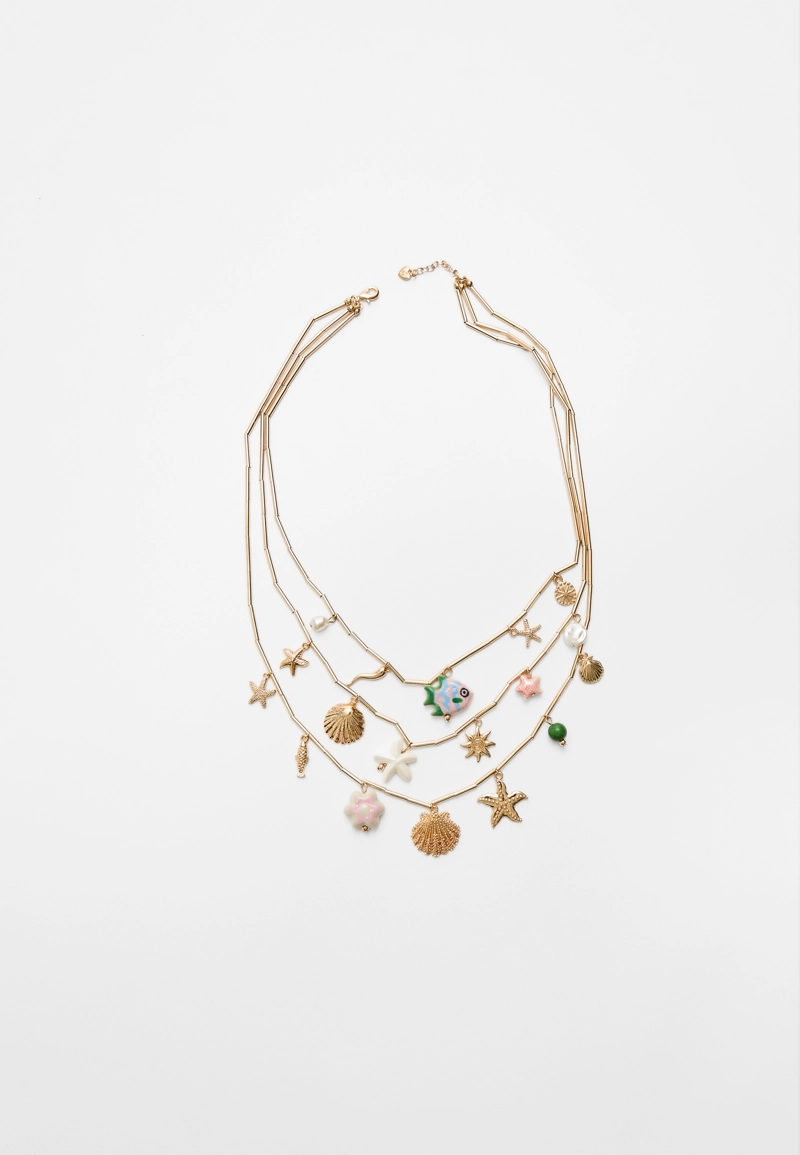 Ожерелье с шармами на морскую тематику