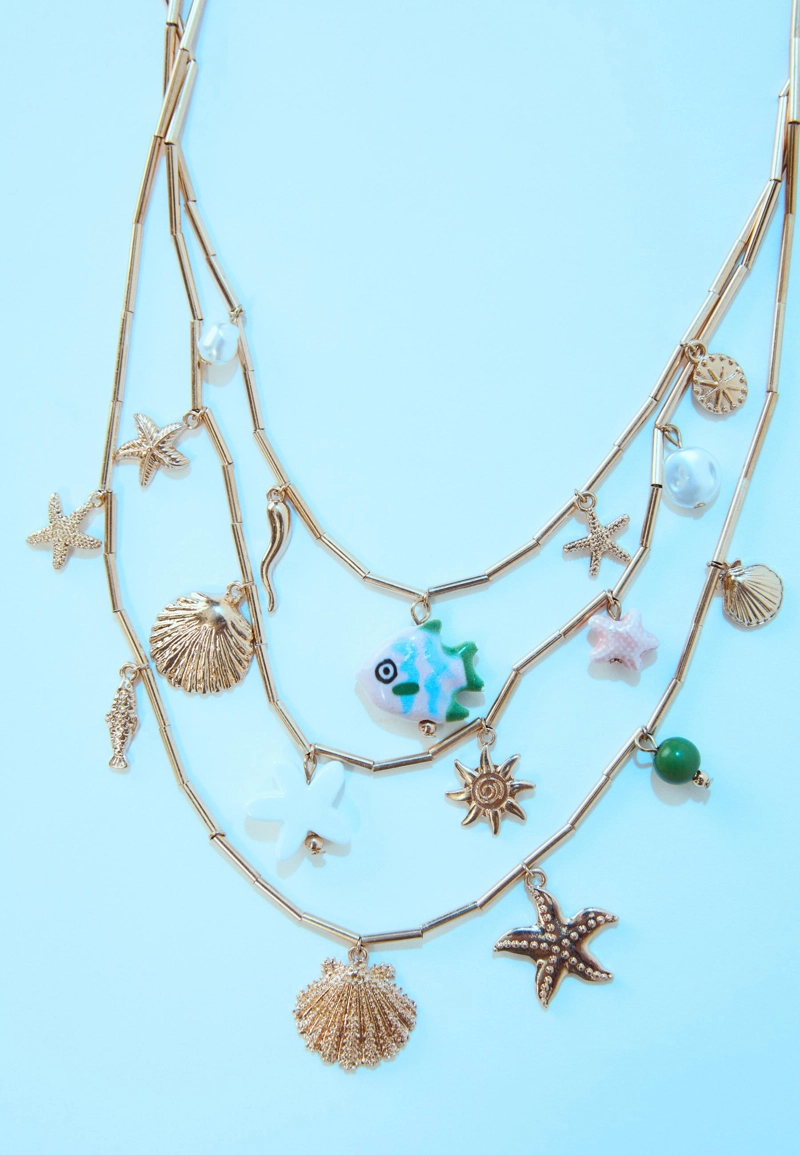 Ожерелье с шармами на морскую тематику
