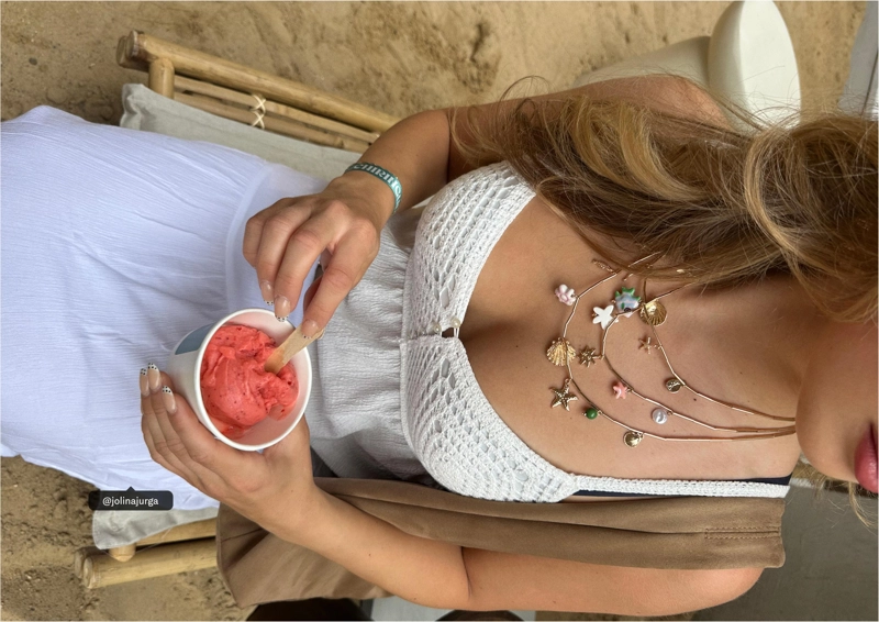 Ожерелье с шармами на морскую тематику