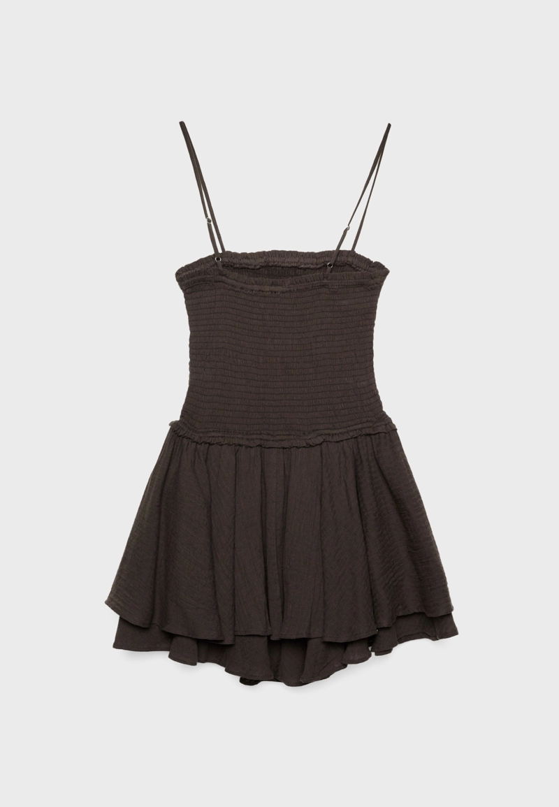 Короткое платье с воланами