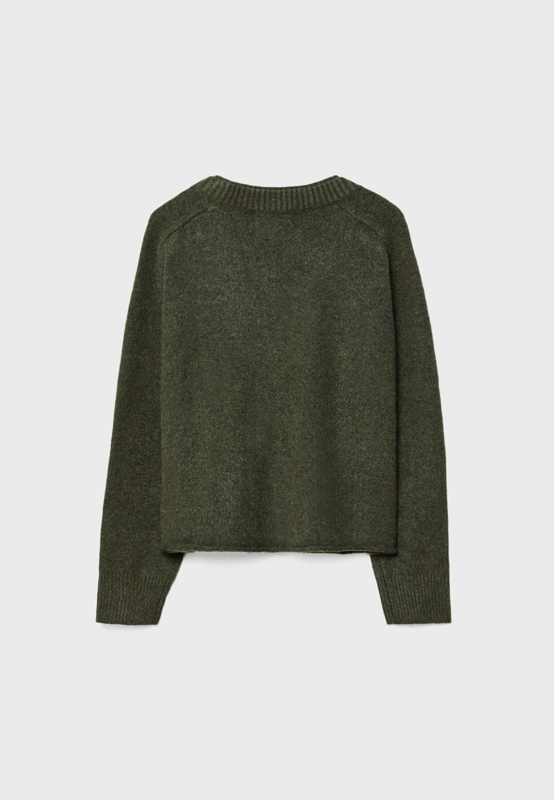 Трикотажный жакет с двойным воротником