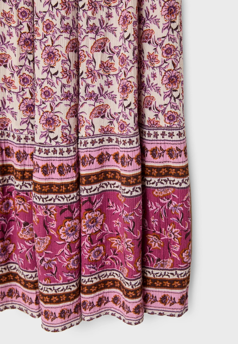 Длинное струящееся платье с принтом