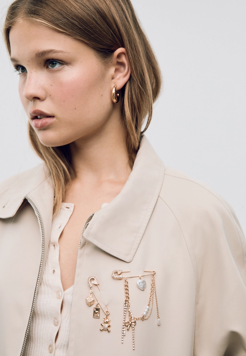 Набор из 2 булавок и шармов