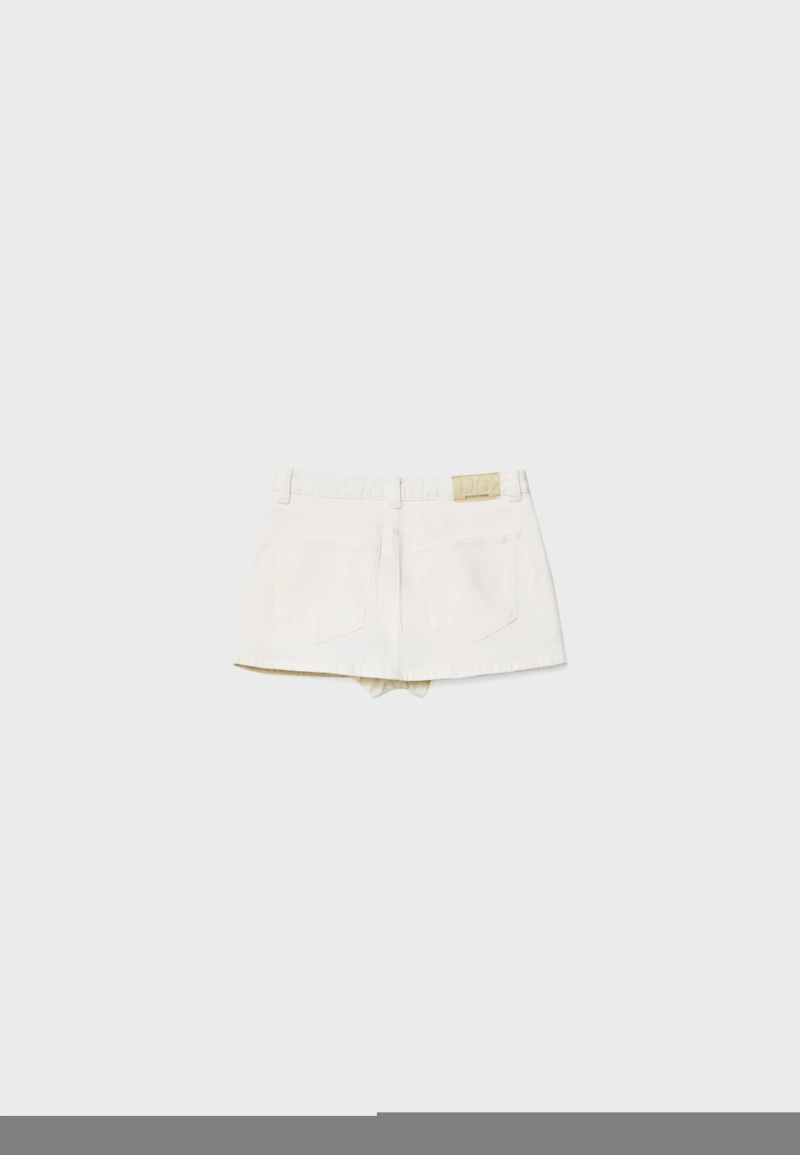 D62 Джинсовая юбка-шорты