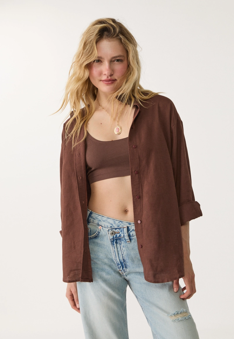 Легкая льняная рубашка