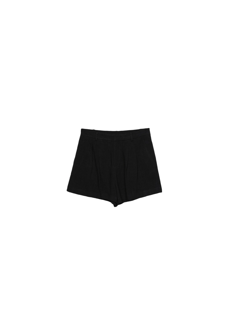 Шорты из струящейся ткани с льняной тканью