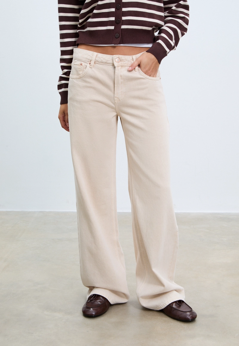 Джинсы d91 low wideleg из твила