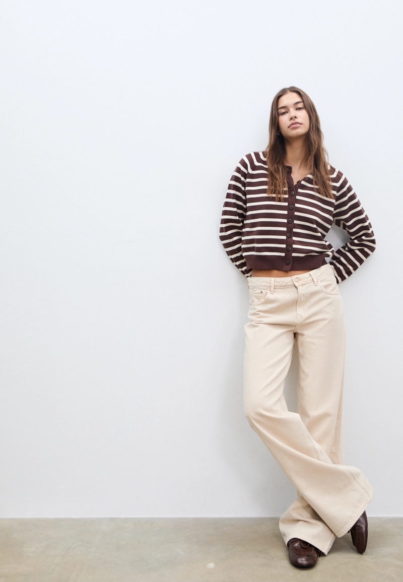 Джинсы d91 low wideleg из твила