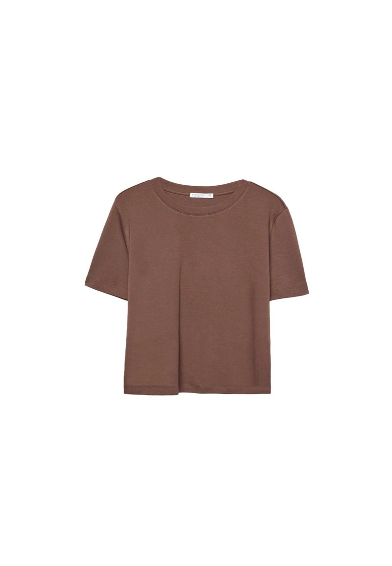 Базовая футболка классического кроя из плотной ткани