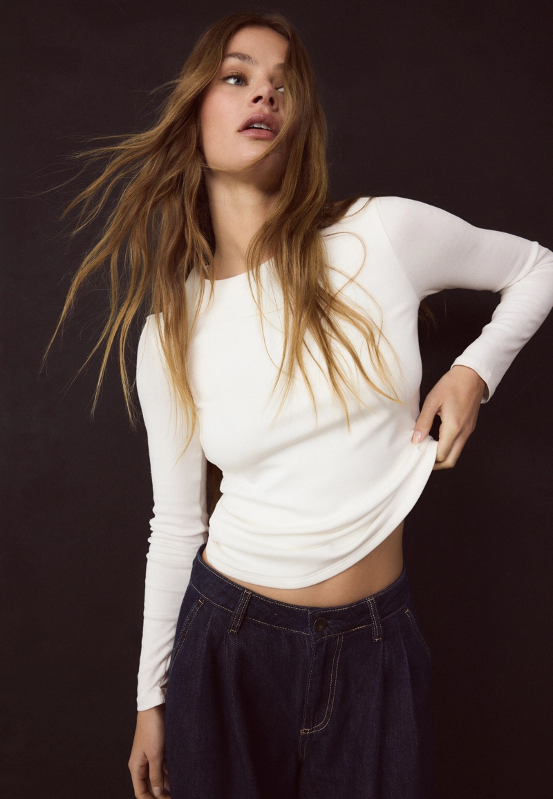 Базовая футболка с длинными рукавами