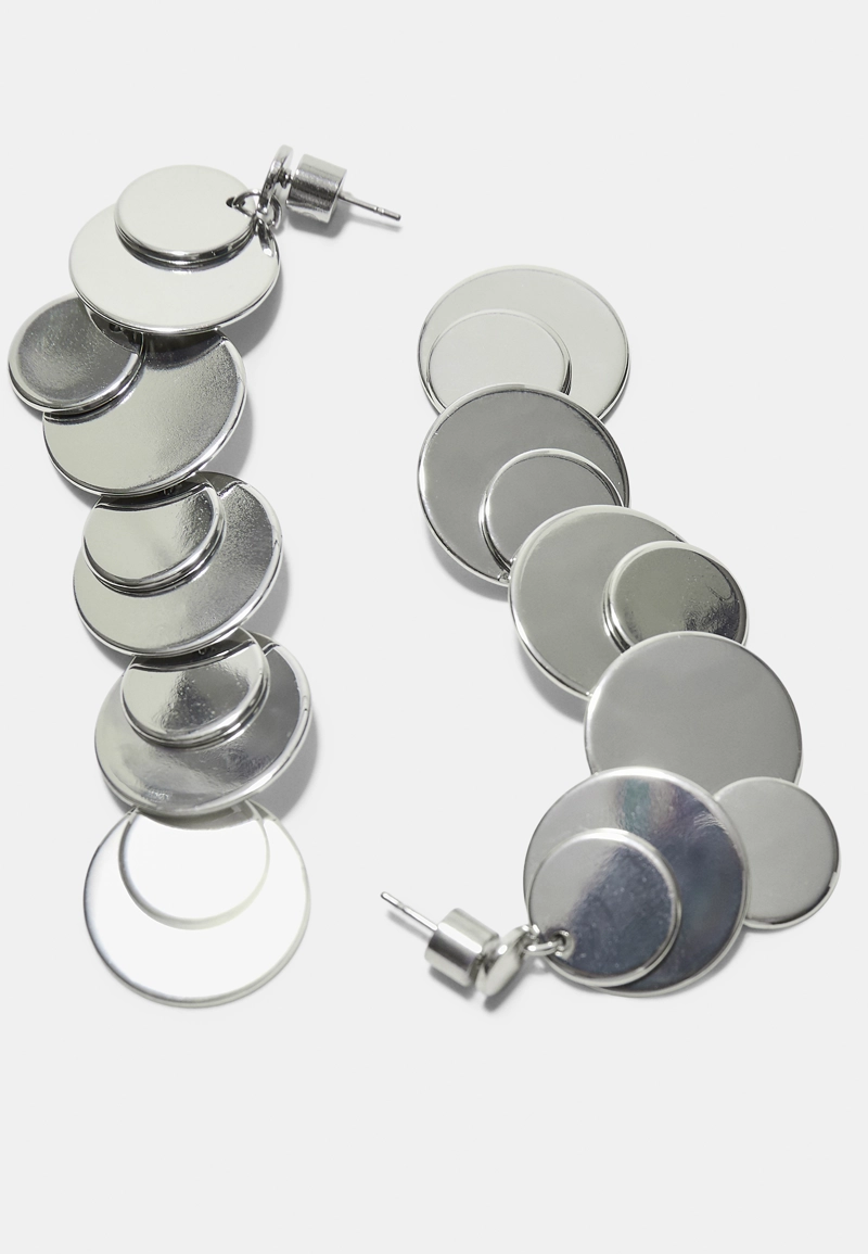 Длинные серьги овальной формы