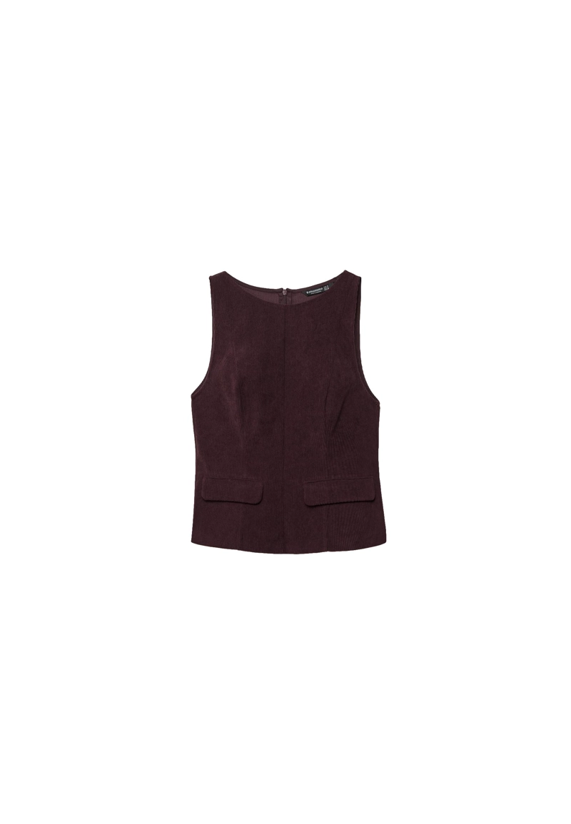 Топ без рукавов из вельвета